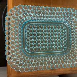 Blue Bubble Glass Tray